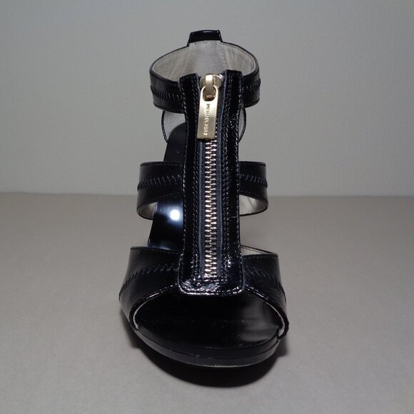 Michael Kors Size 6.5 M / Black / Leather / Heeled Sandals Women's Shoes - Picture 6 of 16